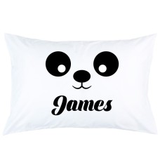 Personalized Panda Eyes With Custom Name printed pillowcase covers
